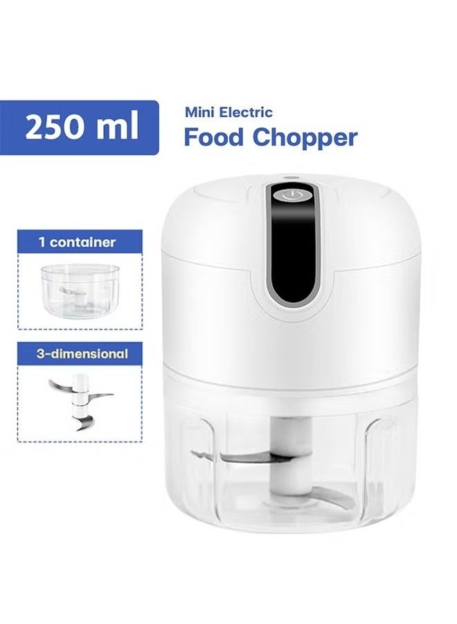 HOMESTAR Electric Food Chopper Mini Chopper, Perfect for Garlic, Onion, Fruits, Vegetables, with 3 Stainless Steel Blades, 250ml - Image 2