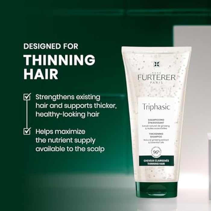 René Furterer Rene Furterer TRIPHASIC Thickening Shampoo – For Thinning Hair – Improves hair density & strength – Scalp Nutrition – Rosemary Oil - For Men & Women - Color Safe - Image 2
