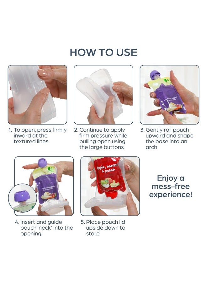 dreambaby Dreambaby Pouch Pal Self-Feeding Baby Food Pouch Holder - No Squeeze, No Spill, No Mess Reusable Container for Baby Led Weaning  - Image 4