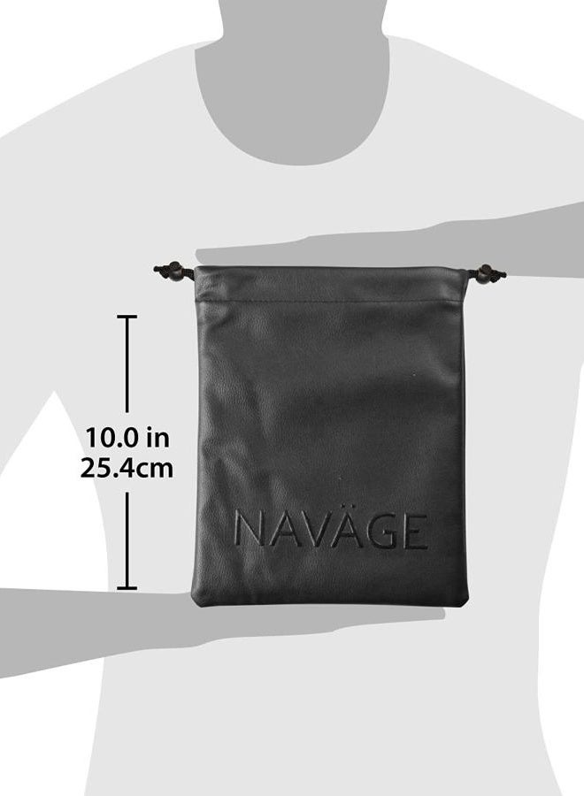 Navage Travel Bag (Black) - Vegan Leather Travel Pouches for Women and Men - Custom-Fit Small Pouch for the Navage Nasal Irrigation System - Versatile Drawstring Pouch and Makeup Bag (8.25"x10.25") - Image 5