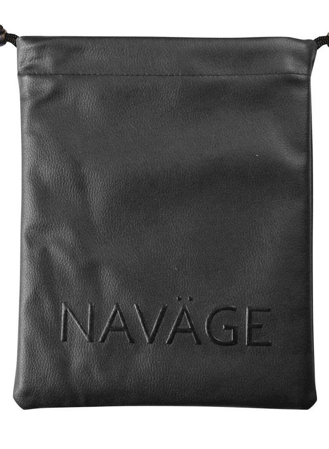 Navage Travel Bag (Black) - Vegan Leather Travel Pouches for Women and Men - Custom-Fit Small Pouch for the Navage Nasal Irrigation System - Versatile Drawstring Pouch and Makeup Bag (8.25"x10.25") - Image 2