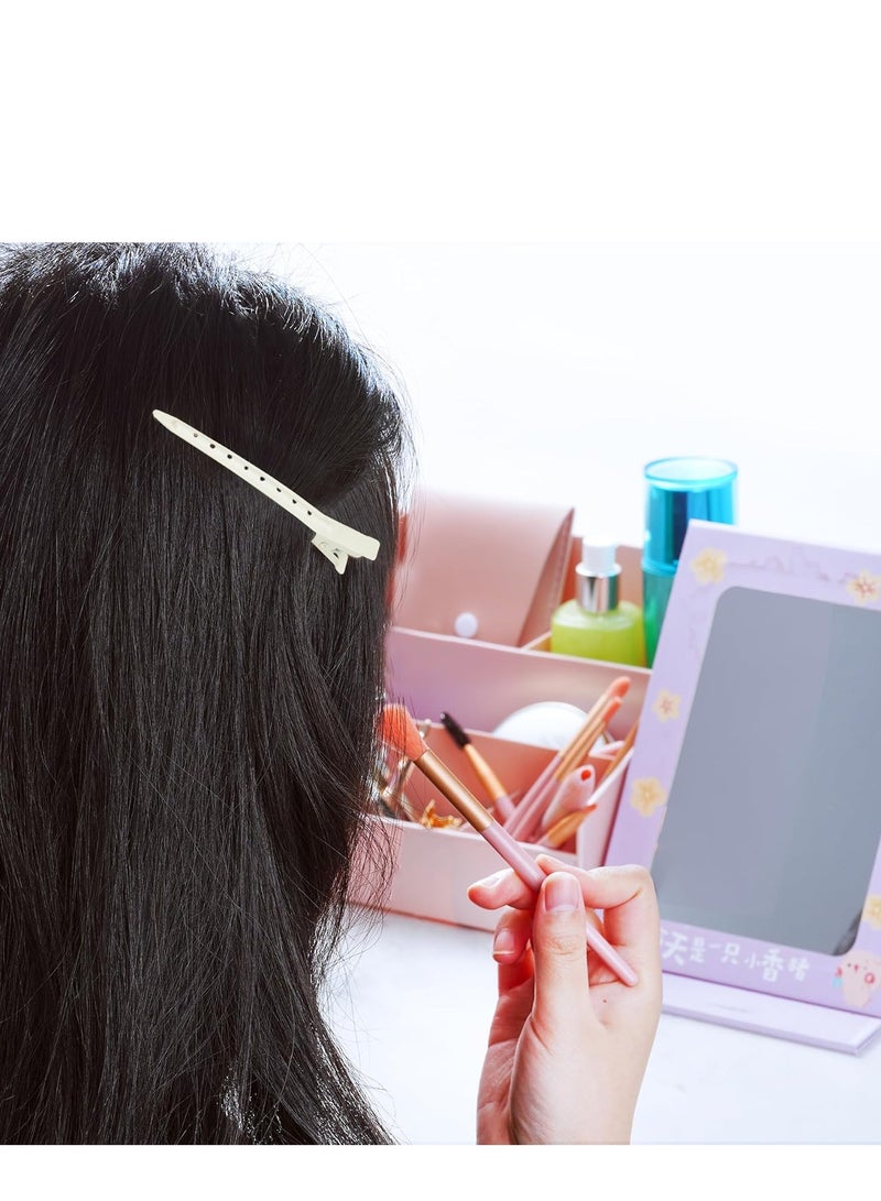 بانتوي 24 عبوة من مشابك بط بطة، بانتويي 3.35 بوصة مشابك تمساح معدنية مقاومة للصدأ مع ثقوب لتصفيف الشعر، تلوين الشعر، أبيض - Image 5