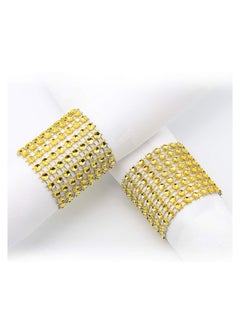 RARELY 100 pieces Golden Rhinestone Napkin Rings for Banquet Decoration Scene Layout  - Image 5