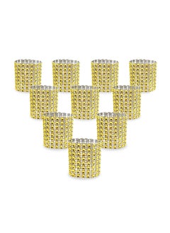 RARELY 100 pieces Golden Rhinestone Napkin Rings for Banquet Decoration Scene Layout  - Image 3