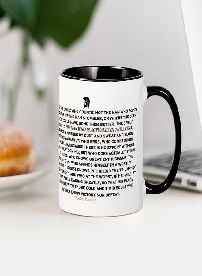 cafe press CafePress Man In The Arena Mugs 11 oz (325 ml) Ceramic Coffee Mug - Image 4