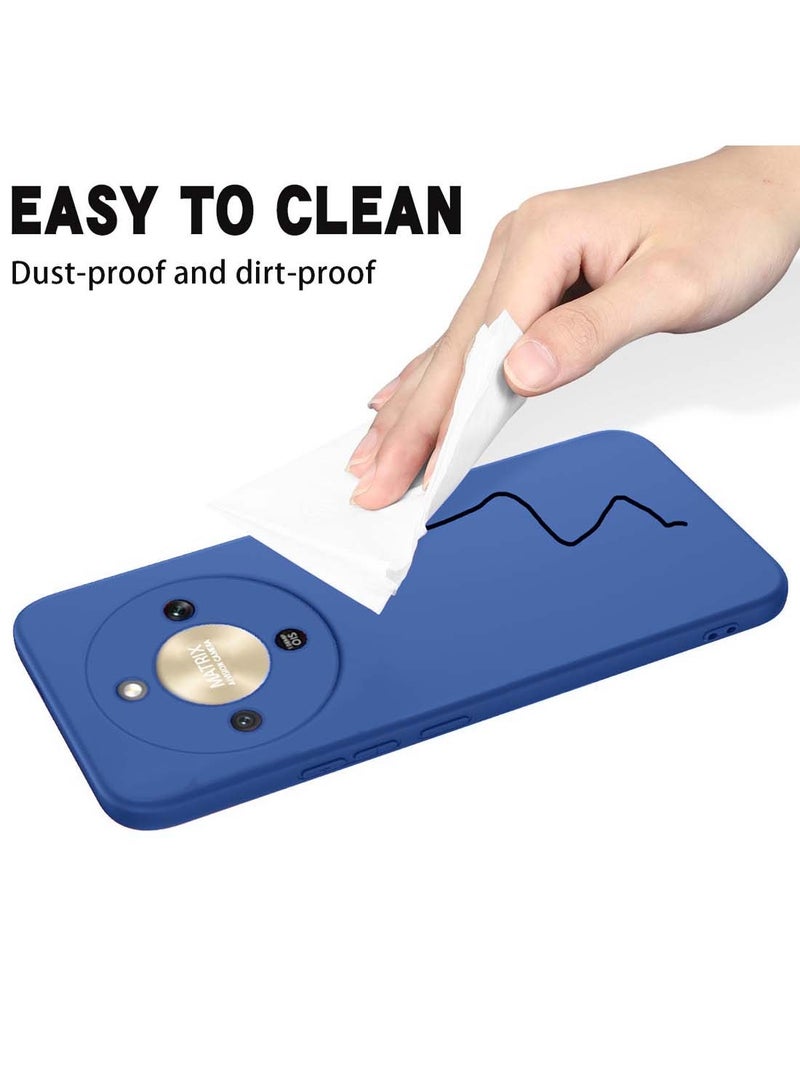 دبليو تيك غطاء حافظة Honor X9d 5G 2025 من السيليكون السائل الناعم (MCRPSN) - أزرق كحلي - Image 3