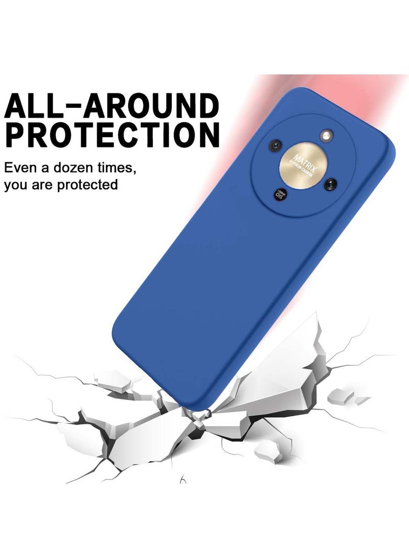 دبليو تيك غطاء حافظة Honor X9d 5G 2025 من السيليكون السائل الناعم (MCRPSN) - أزرق كحلي - Image 4