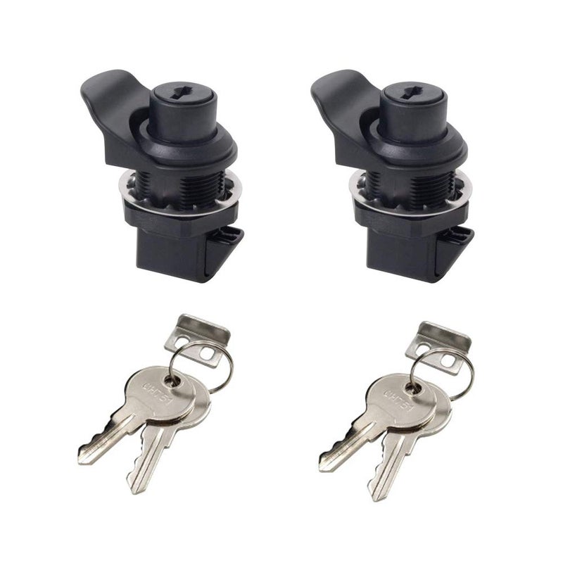 HOWDIA 2Pcs Push Button Lock Glove Box Latch Replacement Glove Compartment Latch Golf Cart Lock Accessories for Truck Tool Box Marine Use Press The Switch