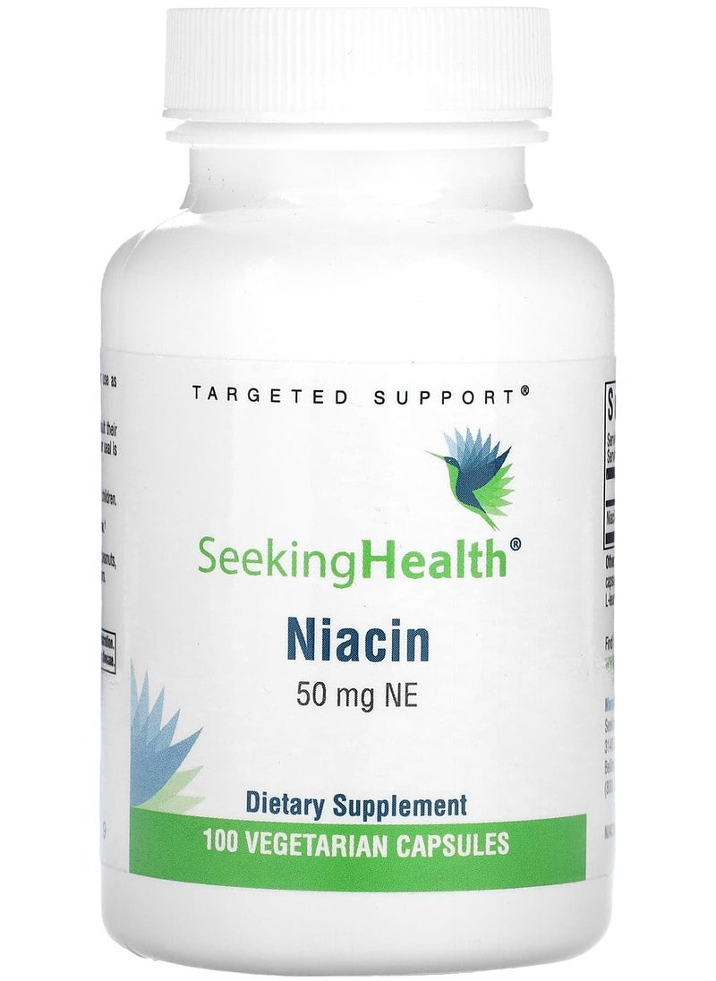 Seeking Health - Niacin, 50 mg NE, 100 Vegetarian Capsules - Image 1