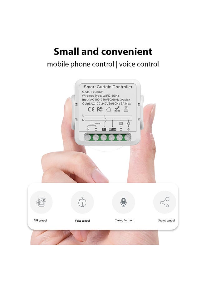 Generic - Smart Curtain Controller Zigbee APP WiFi Smart Switch Module for Home Hotel Apartment Office Smart Curtain Opener Voice Control Support Shared Devices Smart Timing Function - Image 1