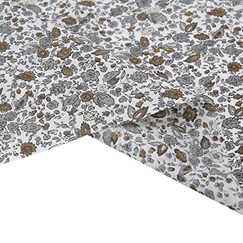 Antetek 7Pcs 20" x 20" Cotton Fabric DIY Making Supplies Quilting Patchwork Fabric Fat Quarter Bundles DIY for Quilting Cotton Patchwork Cushions (Grey, 20" x 20") - Image 4