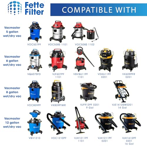 Fette Filter - VCFS Cartridge Filter Replacement Compatible with Vacmaster Filter VCFS, Vacmaster 5-16 Gallon Wet/Dry Vacs, VBV1210 filter. Also fit HART most Shop-Vac 5-20 Gal Vacs - Pack of 2 - Image 5