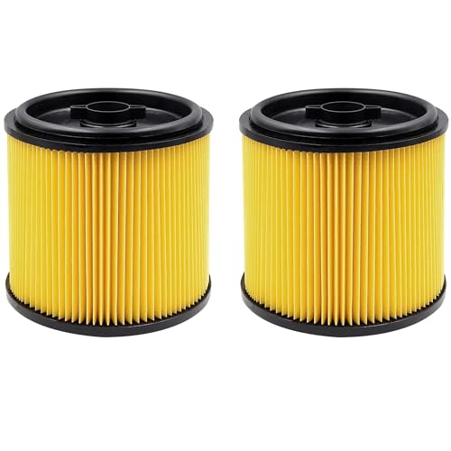 Fette Filter - VCFS Cartridge Filter Replacement Compatible with Vacmaster Filter VCFS, Vacmaster 5-16 Gallon Wet/Dry Vacs, VBV1210 filter. Also fit HART most Shop-Vac 5-20 Gal Vacs - Pack of 2 - Image 1