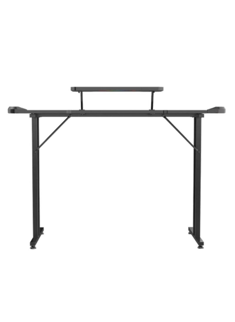 TWISTED MINDS Twisted Minds T Shaped RGB Double Top Gaming Desk, Multiple Monitor Support, Unique T-shaped Design, Sturdy Construction, RGB lighting, Easy Cable Management, Black | TM-GD27-T-RGB  - Image 4