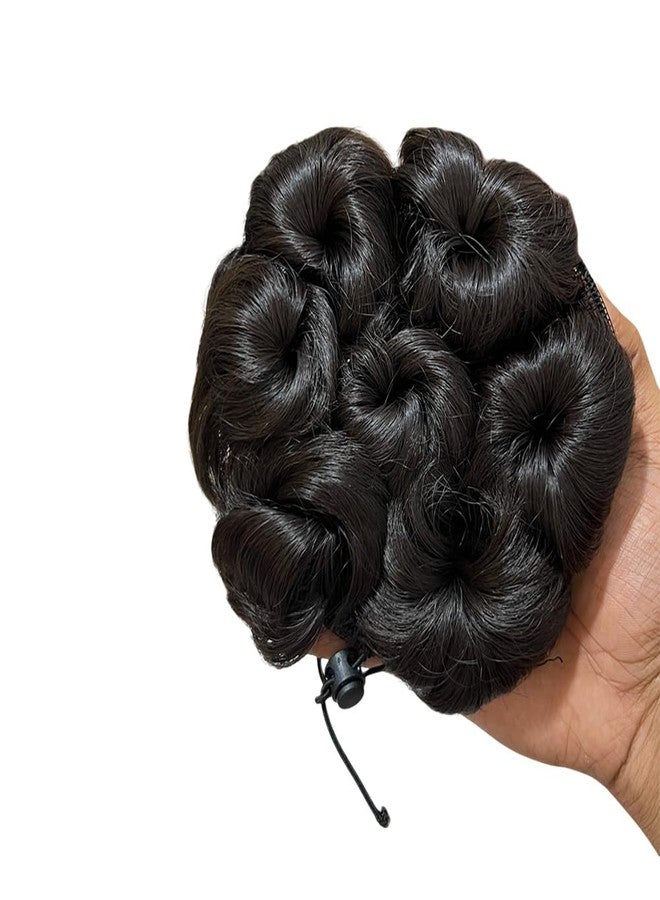 بلوشيا وصلة شعر BLUSHIA Dory Panja Hair Juda Bun مع قطعة شعر مطاطية مرنة للنساء (بني) - Image 4