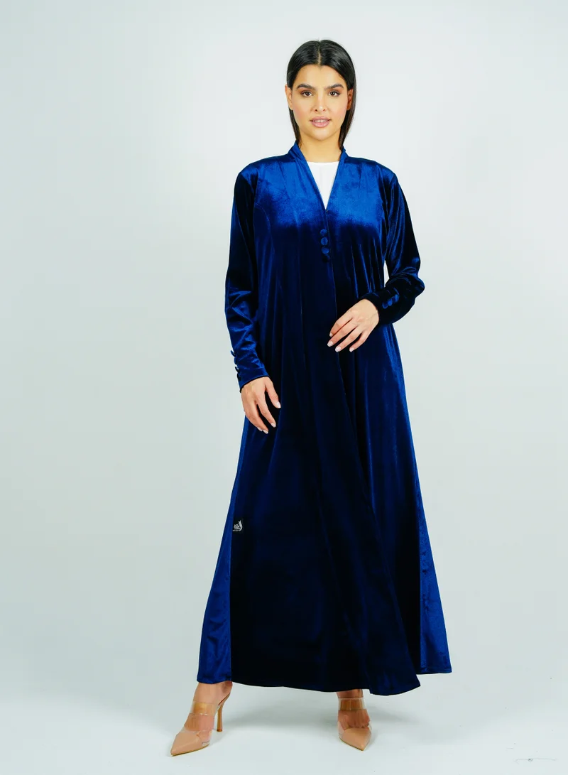 روزيت عباية عباية مخملية بأزرار بتصميم أنيق وقصة مميزة