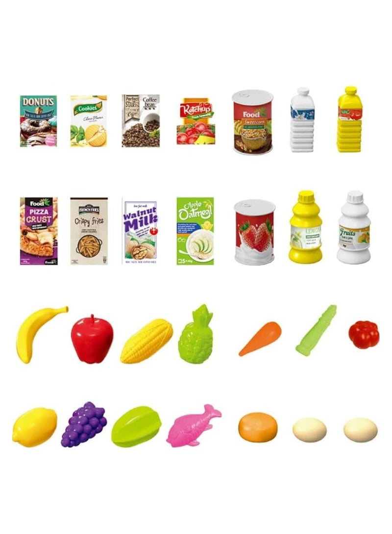 Grocery Shopping Cart Playset, 56 Pieces, - Image 3