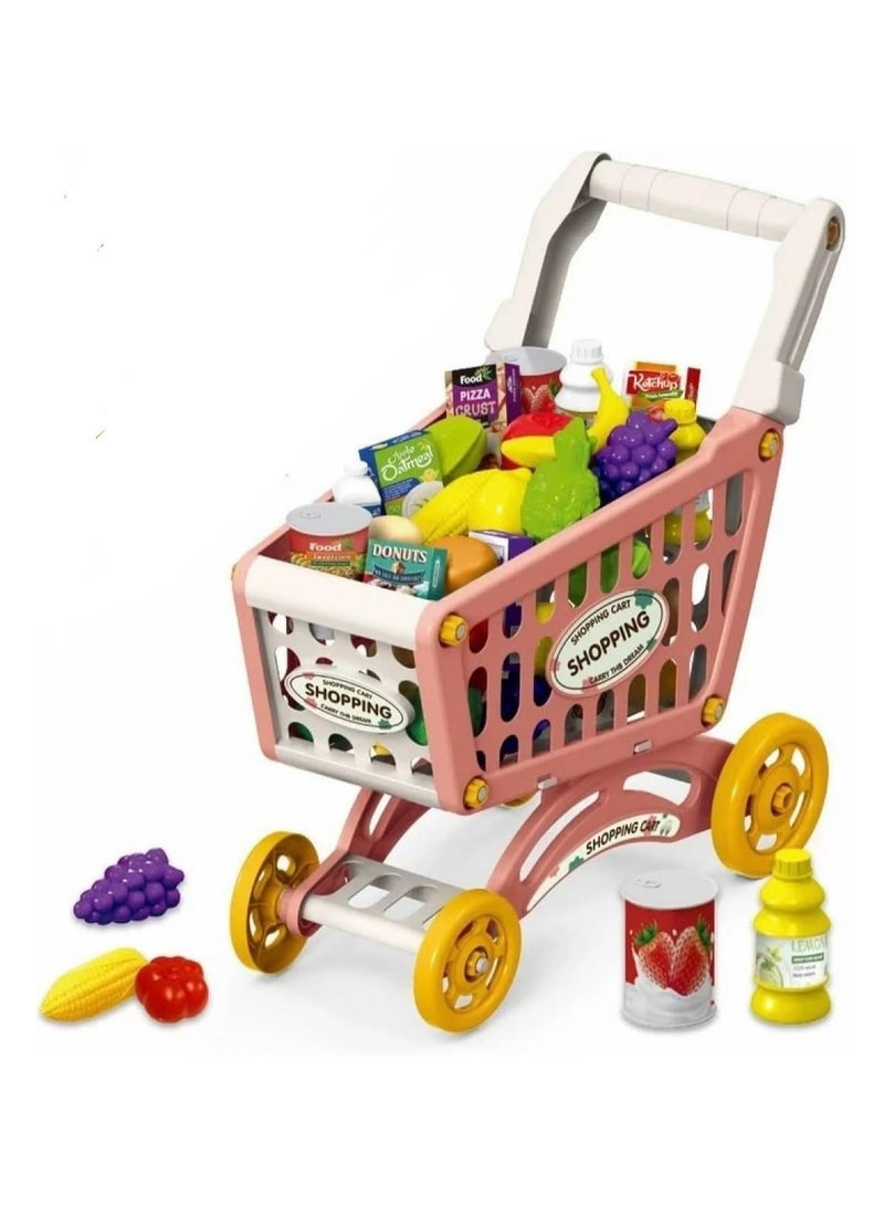 Grocery Shopping Cart Playset, 56 Pieces, - Image 1