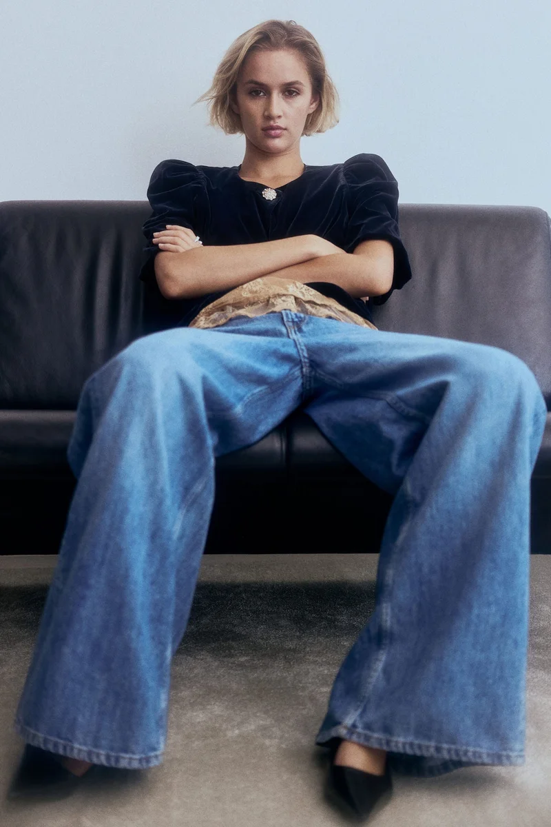 H&M Puff-sleeved top