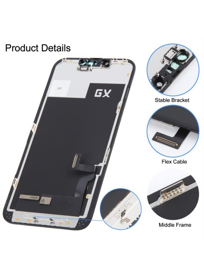 جي إكس شاشة بديلة GX LCD عالية الجودة لهاتف iPhone 13 – أسود | تجميع شاشة احترافي - Image 2