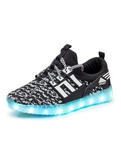 NIBEMINENT Kids Fashion Children Lamp Low Top Sneakers Black/White  - Image 1