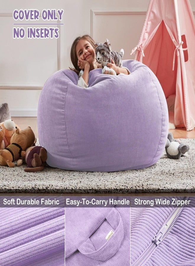 Nobildonna Bean Bag Chair Cover (No Filler) for Kids and Adults,Beanbag Stuffed Animal Storage Without Filling Plush Toys Holder and Organizer Soft Premium Corduroy 200L - Image 3