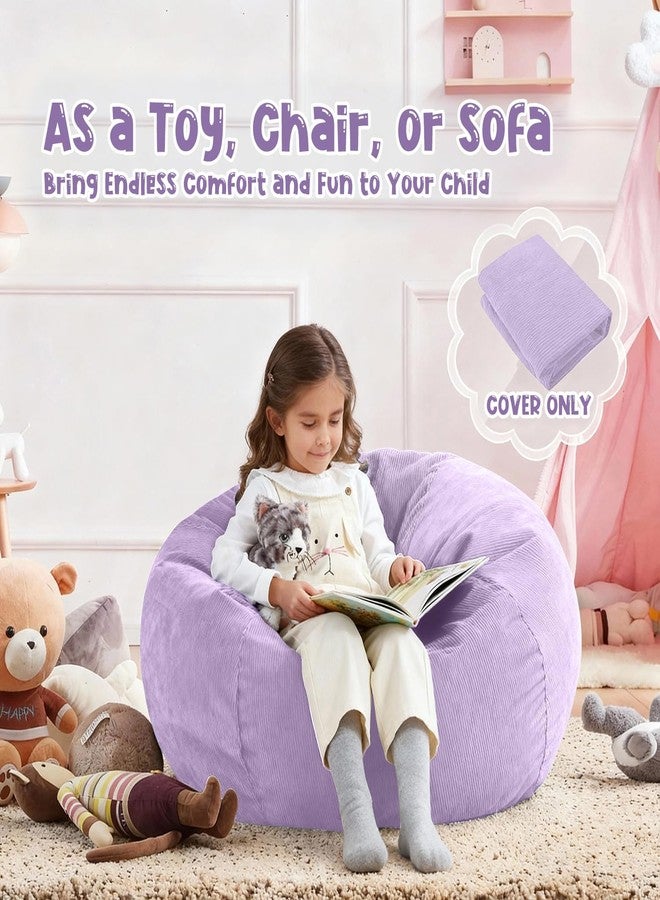 Nobildonna Bean Bag Chair Cover (No Filler) for Kids and Adults,Beanbag Stuffed Animal Storage Without Filling Plush Toys Holder and Organizer Soft Premium Corduroy 200L - Image 4