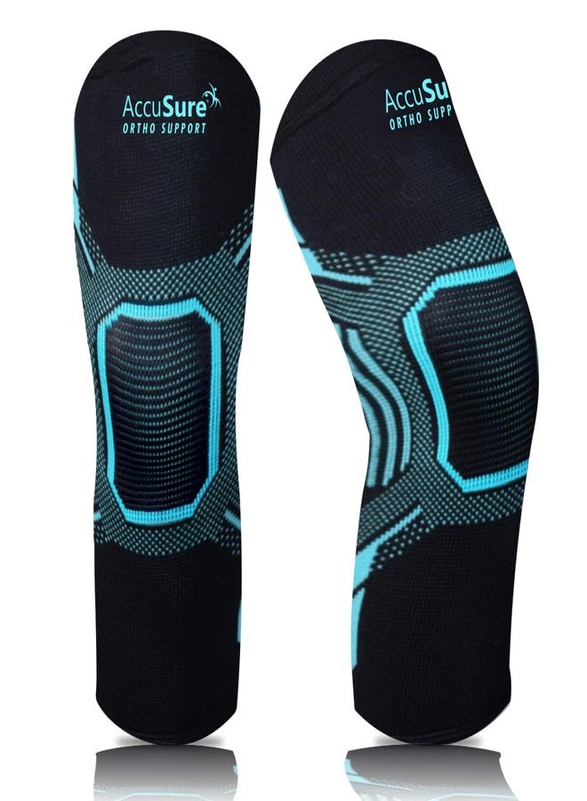 AccuSure Neoprene Orthopedic Pain Relief Knee Support Cap Brace/Sleeves Pair For Sports, Pain Relief, Compression Support, Exercise, Gym, Running, Cycling, Knee Cap Guard For Men & Women- Medium - Image 1