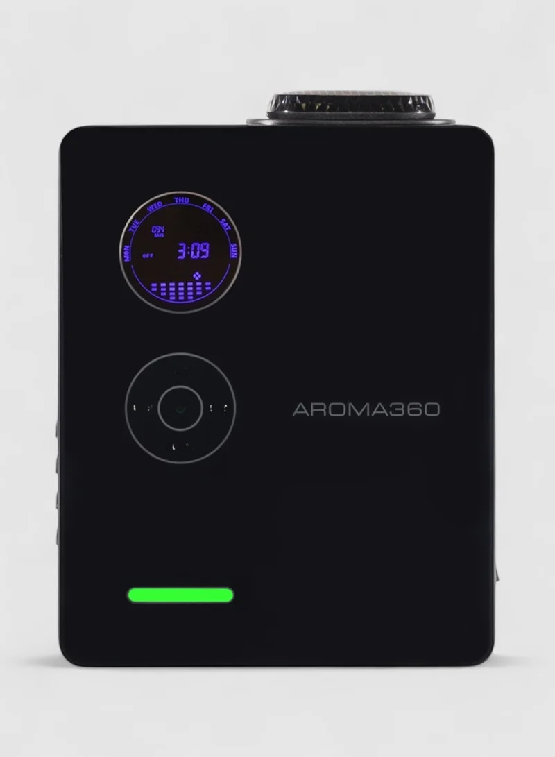 AROMA360 DaVinci360 - 1200 sq ft Coverage- Scent Diffuser Atomization Technology, Timer, Fragrance Lock, Waterless and Heatless, Cold Air Diffusion - Black