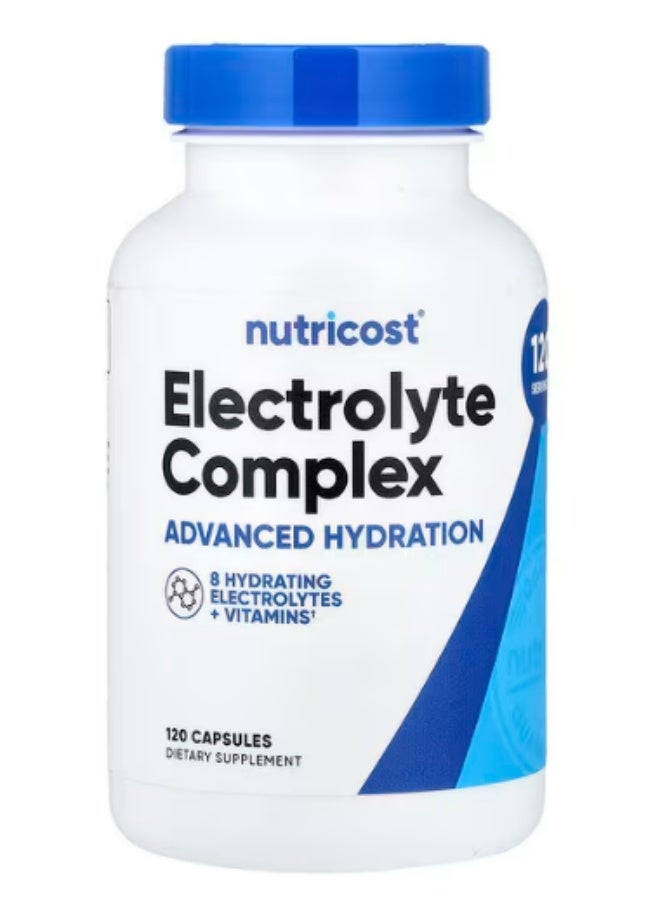 Nutricost Electrolyte Complex - Advanced Hydration 120 Capsules 8 Hydrating Electrolytes Vitamins Gluten Free Non-GMO Vegan - Image 1