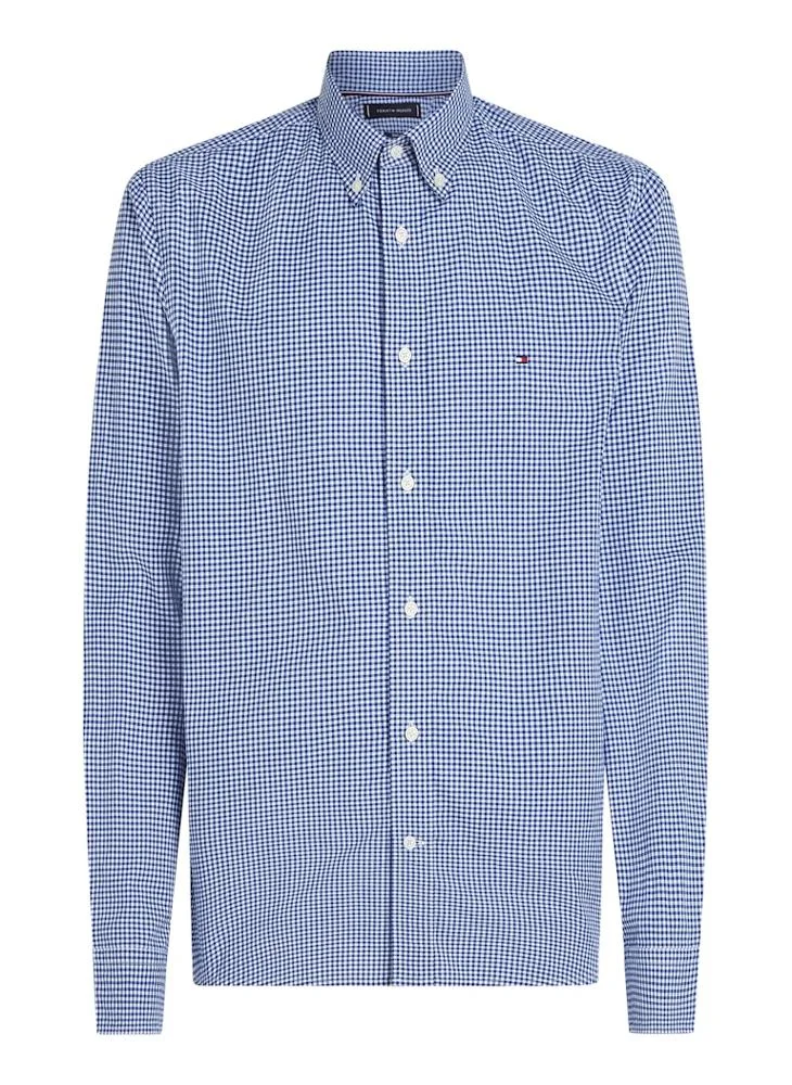 TOMMY HILFIGER Regular Fit Flex Cotton Poplin Gingham Shirt