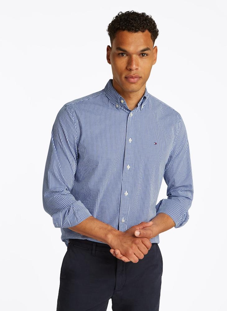 TOMMY HILFIGER Regular Fit Flex Cotton Poplin Gingham Shirt  - Image 1