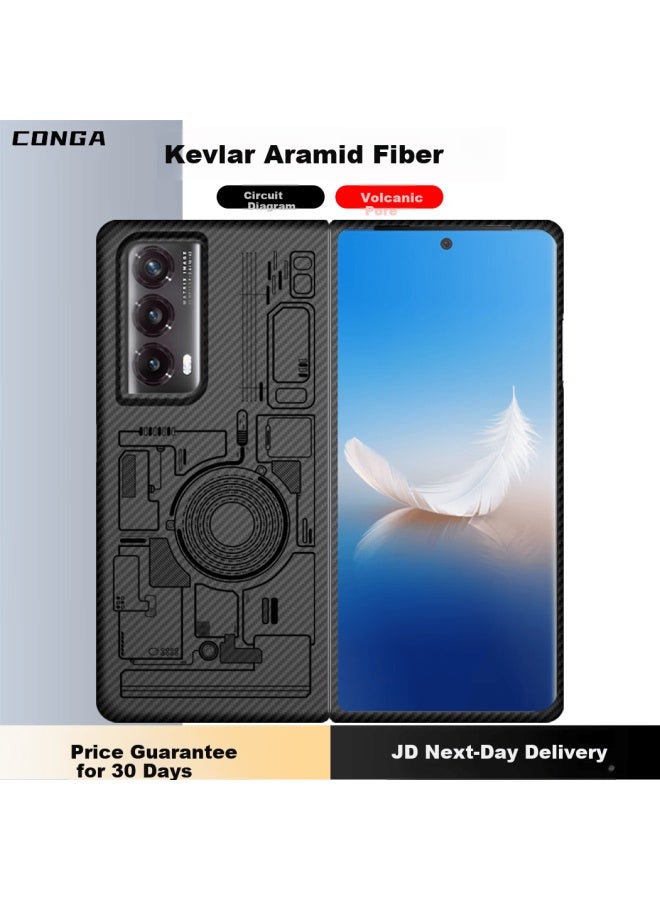 Conga Honor Magic V2 Kevlar Aramid Fiber Full-coverage Ultra-thin Hard Case Shockproof Cooling Circuit Volcano Complete Set - Image 1