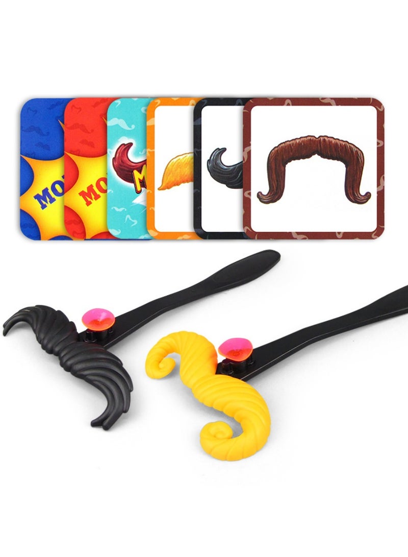 Moustaches Match Moustache Smash Fun Mustache Pass Card Children Family Game,Moustaches Match Game, Moustache Smash, Funny Mustache Pass Cards Game, Children Family Game, with 6 Moustaches  - Image 2