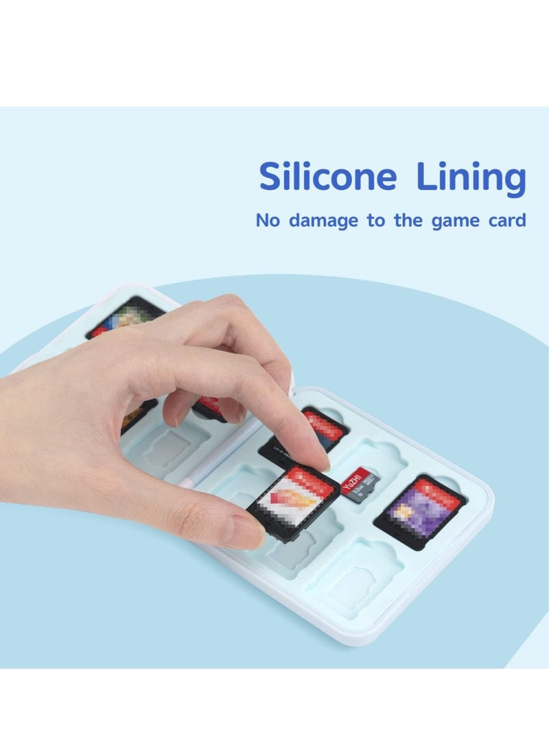 Captaintech Switch Game Card Storage Box, Portable Carrying Storage Travel Box with 12 Game Card Slots, Suitable for Nintendo Switch Game Card (Shark Party) - Image 3