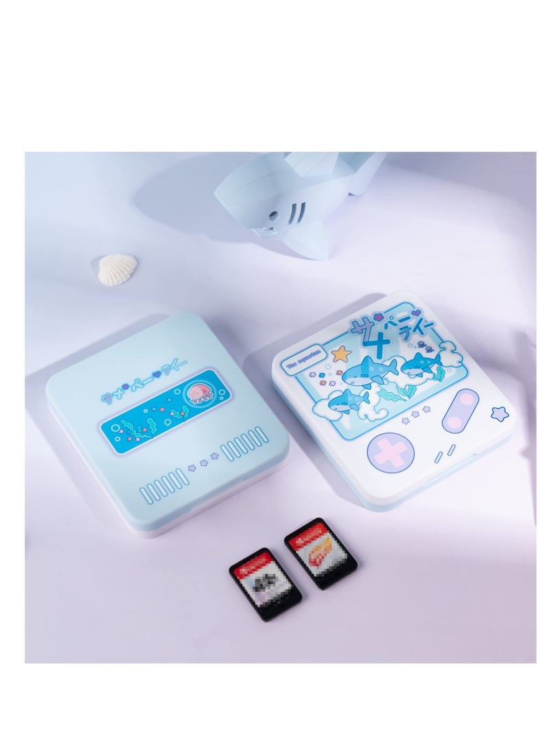 Captaintech Switch Game Card Storage Box, Portable Carrying Storage Travel Box with 12 Game Card Slots, Suitable for Nintendo Switch Game Card (Shark Party) - Image 5