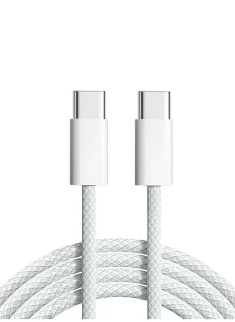 USB-C Woven Charge Cable for iPhone 1M, USB C to USB C Cable, 60W Fast Charging Cable for iPhone16 Pro/Plus/16/15 Pro Max, iPad Air,iPad 10th Gen,iPad Mini 6th, iPad Pro 13/12.9/11 in, Type-c MacBook Pro Fast Charging Cord, 1M