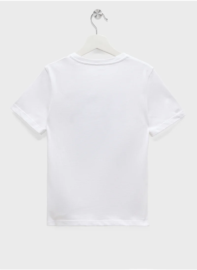 Calvin Klein Jeans Kids  Slogan Print Crew Neck T-Shirt
