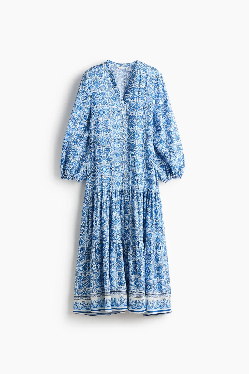 H&M  Printed tiered dress for Women | Best Price UAE