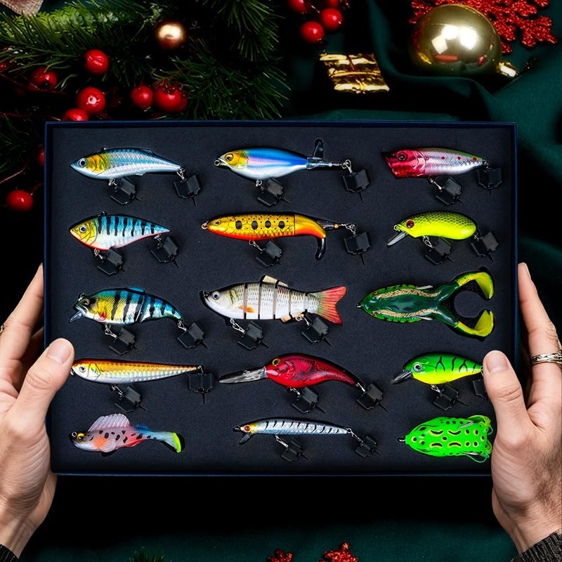 HALF CRESCEN Fishing Lures Kit for Diving Bass/Trout/Pike with Lifelike Action, Fishing Gear Set for 2025 Xmas (Gift Box 1) - Image 3