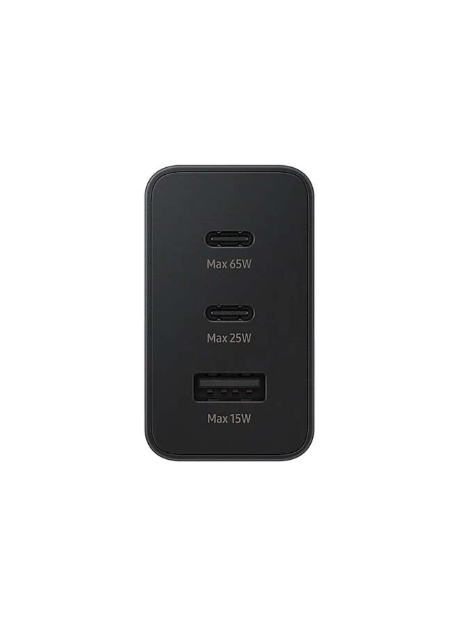 ELTRAZONE 65w Trio 3-In-1 Universal Power Adapter For 65w, 25w Type-C Interface And 15w Usb Port Portable Charging Head Black - Image 2