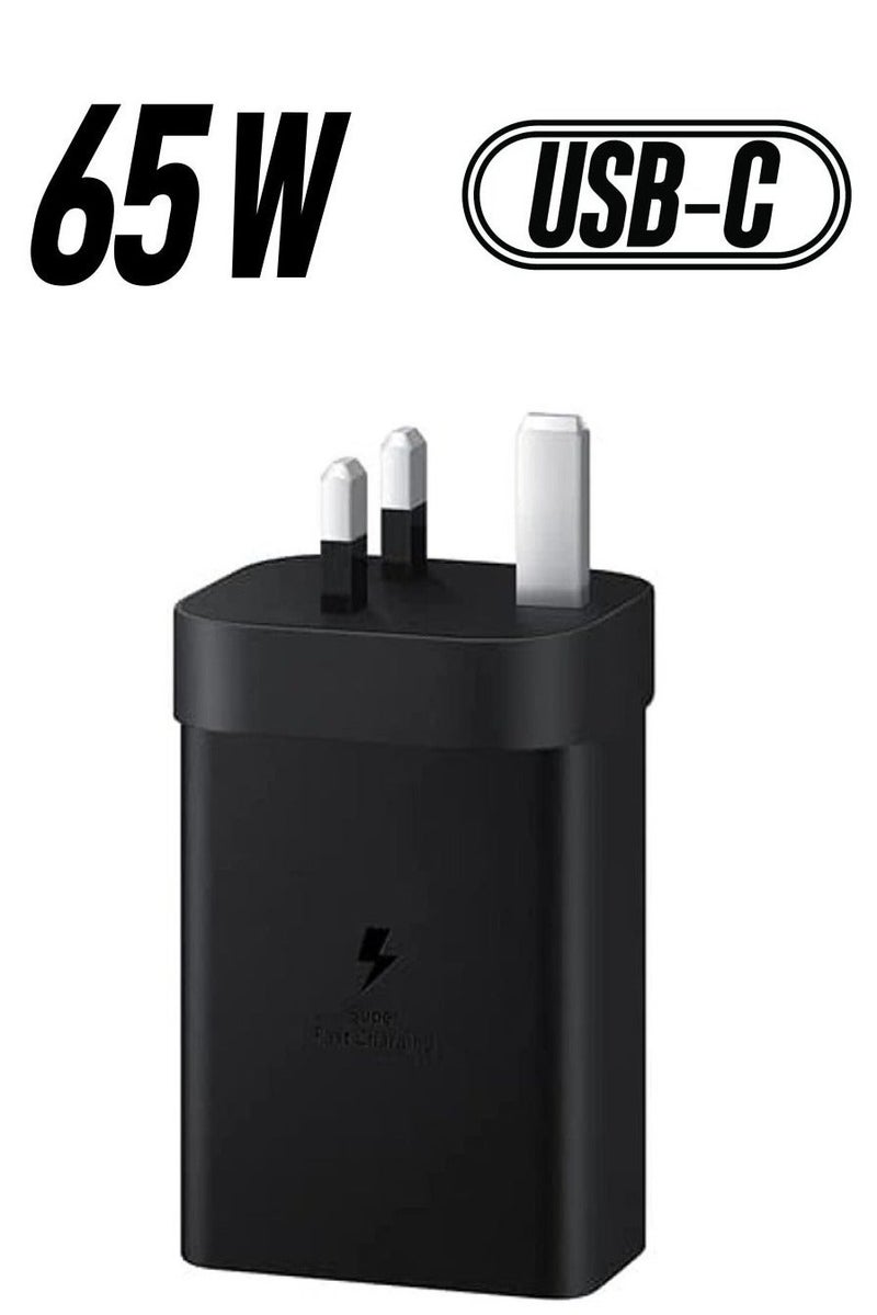 ELTRAZONE 65w Trio 3-In-1 Universal Power Adapter For 65w, 25w Type-C Interface And 15w Usb Port Portable Charging Head Black - Image 1