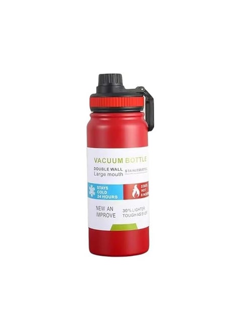 QSHOP Thermal Bottle 600ml with Carabiner and Portability - Ideal for Office, Sports, Picnic Practical Thermal Bottle Combining Effective Insulation and Portability