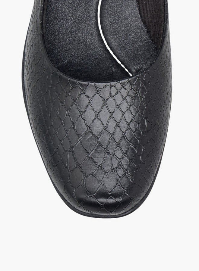 Piccadilly Women's Textured Slip-On Ballerina Shoes with Wedge Heels - Image 4