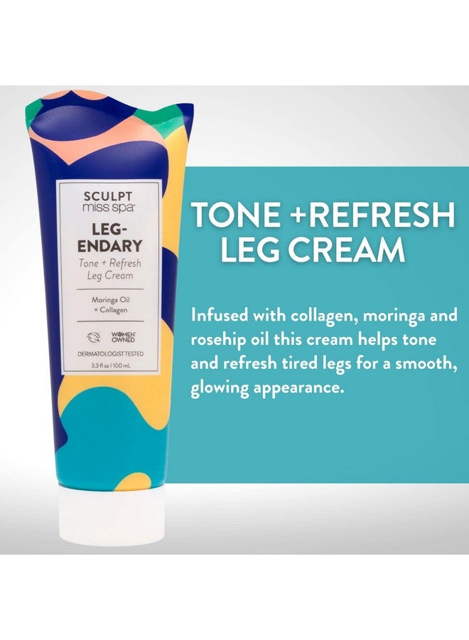 MISS SPA Leg Cream Collagen Leg Cream Moringa Rosehip Oil Help Tone Refresh Tired Legs Anti Aging Skin Care Products Body Lotion Dermatologist Tested 3.3 Fl Oz - Image 2