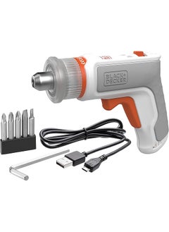 BLACK+DECKER Cordless Universal Hexdriver 3.6V Li Ion Furniture Assembly Tool Kit Patented Chuck Ergonomic Led Charge Indicator Dual Direction Functionality Orange White Bcrta01 B5  - Image 1