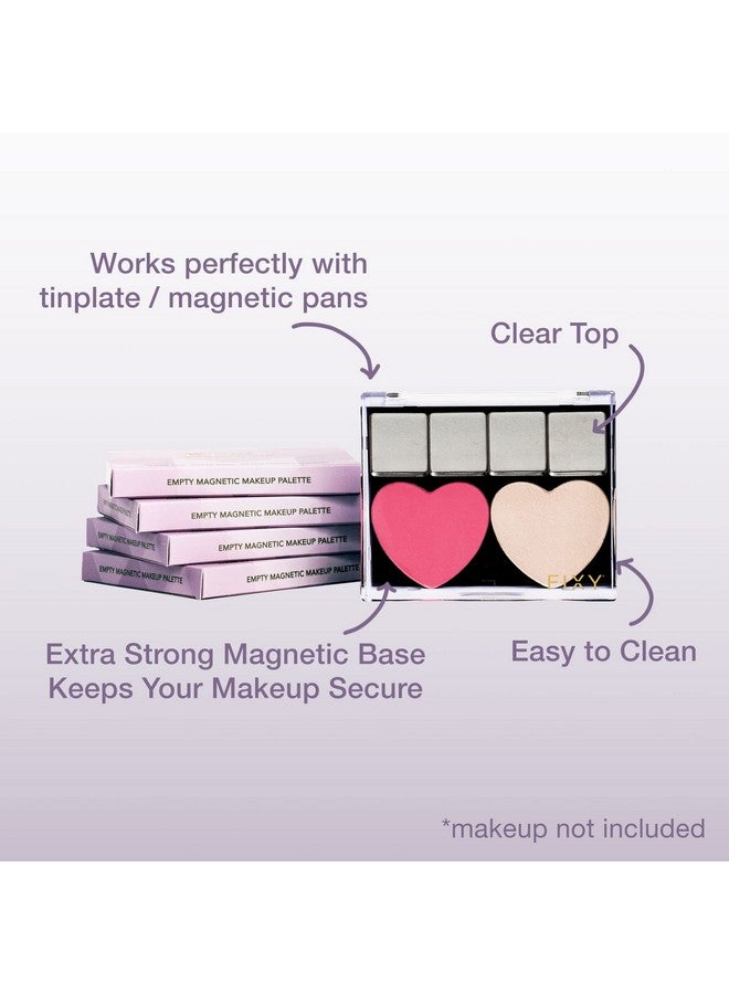 FIXY Empty Magnetic Makeup Palette With Clear Top Organize Depot & Declutter Makeup Customize Your Palette Travel And Eyeshadow Makeup Organizer 4.8” X 4.0" Small Palette - Image 5