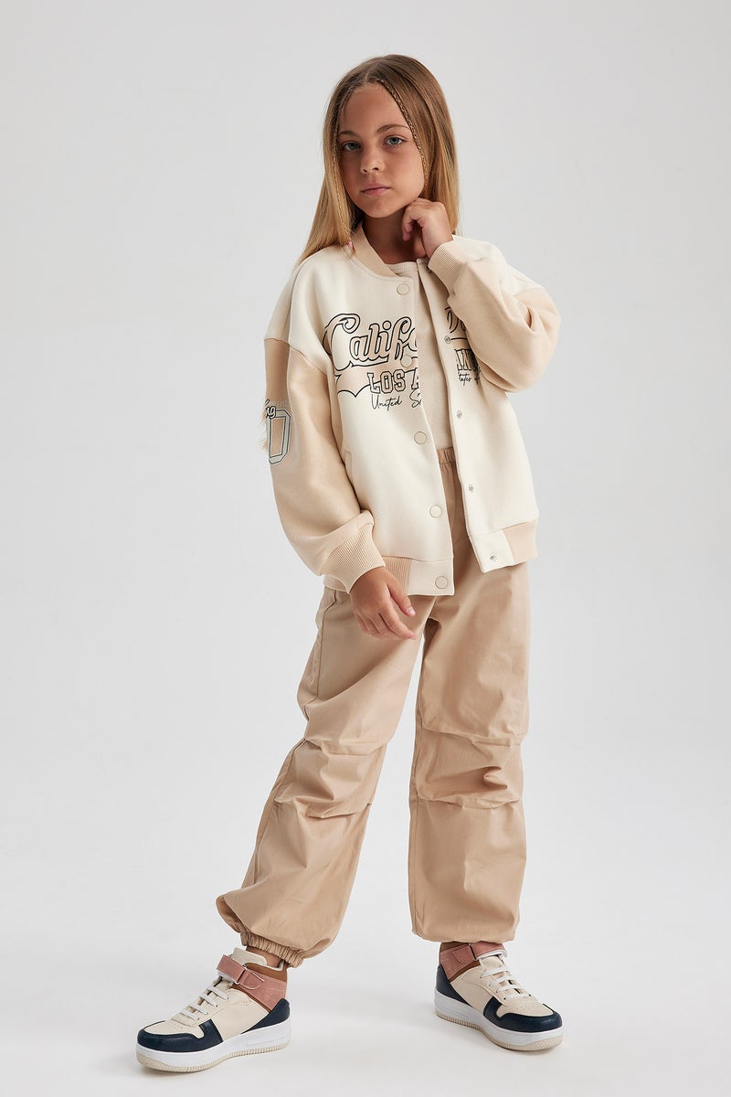 DeFacto Girl Oversize Fit Bomber Collar Cardigan - Image 5