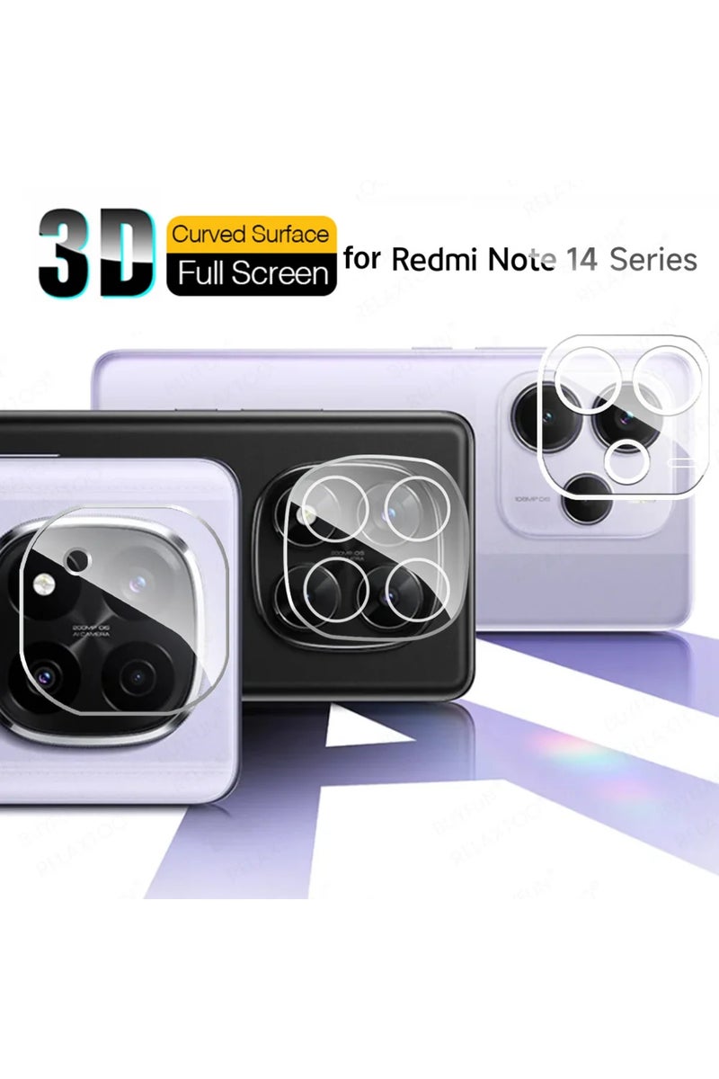 RedmiNote14 4G 3 Pieces 3Pcs Tempered Glass Camera Cover For Xiaomi Redmi Note 14 Pro+ Note14 Pro Pl