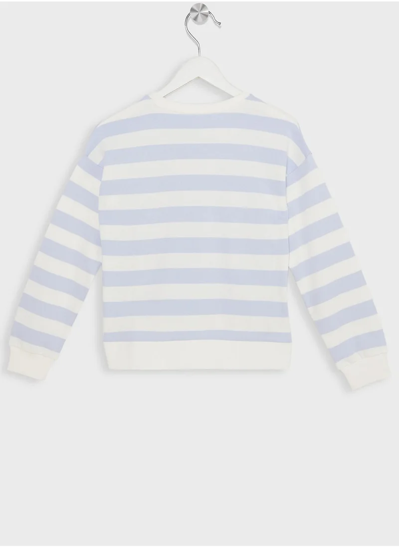 MANGO Kids Color Block Sweatshirt